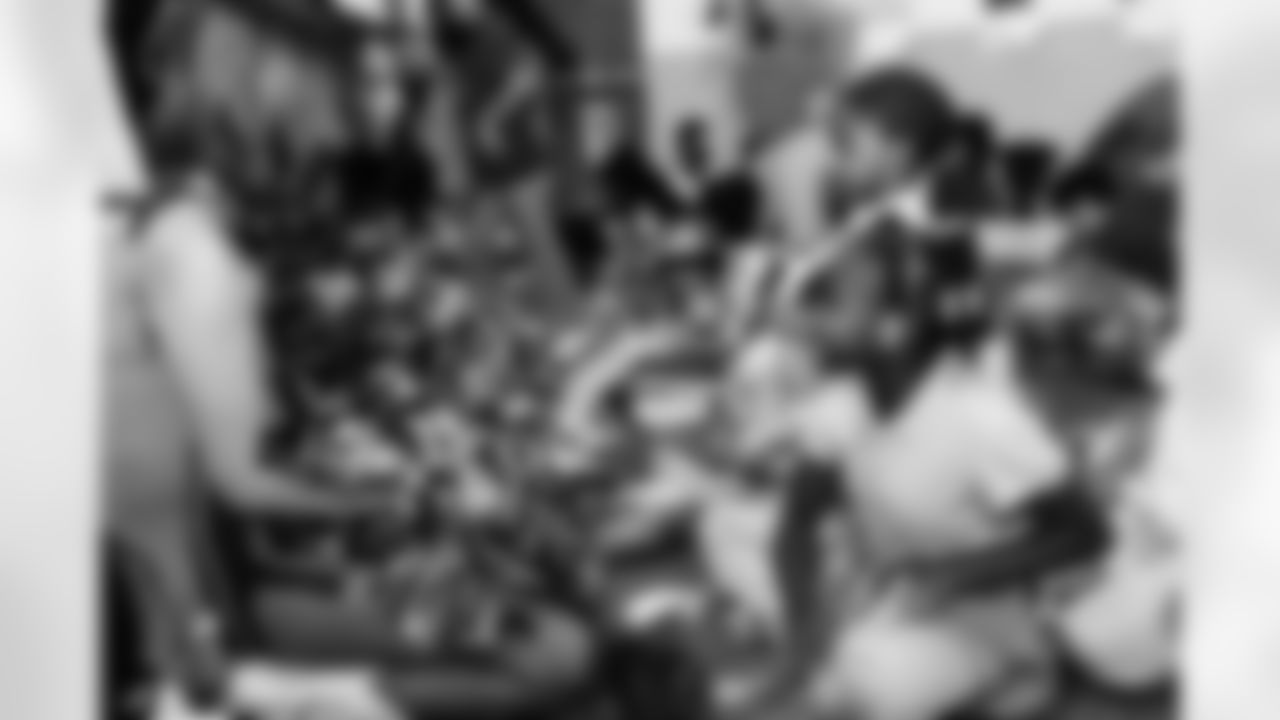 Defensive end Sebastian Joseph-Day #69 of the Tennessee Titans partners with Backfield In Motion to throw a Halloween Party for youth at Amqui Elementary School on October 21, 2025 in Nashville, TN. Photo By Jessie Rogers/Tennessee Titans