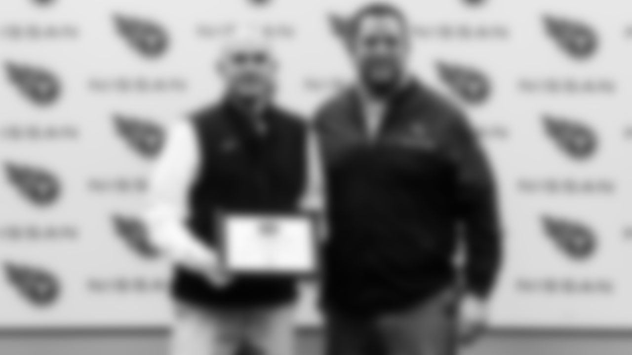 Coach of the Week/Year before the game between the Tennessee Titans and the Jacksonville Jaguars at Nissan Stadium on December 11, 2022 in Nashville, TN. Photo By Joe Howell/Tennessee Titans