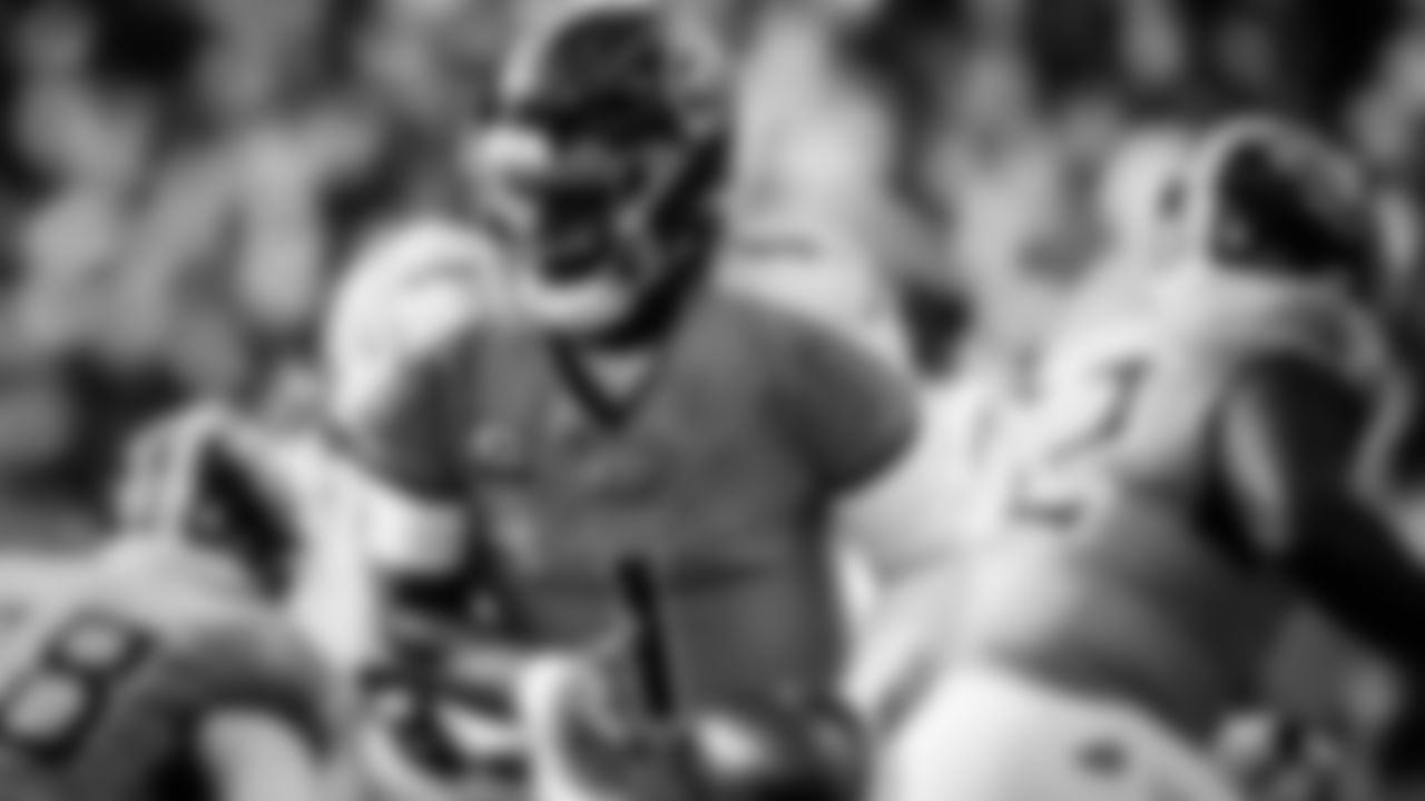 Quarterback Cam Ward #1 of the Tennessee Titans during the game between the Tennessee Titans and the New Orleans Saints at Nissan Stadium on December 28, 2025 in Nashville, TN. Photo By Camden Hall/Tennessee Titans