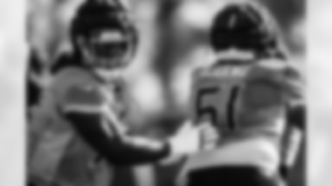 Offensive lineman Olisaemeka Udoh #72 of the Tennessee Titans during practice at the Ascension Saint Thomas Sports Park on December 11, 2025 in Nashville, TN. Photo By Jessie Rogers/Tennessee Titans