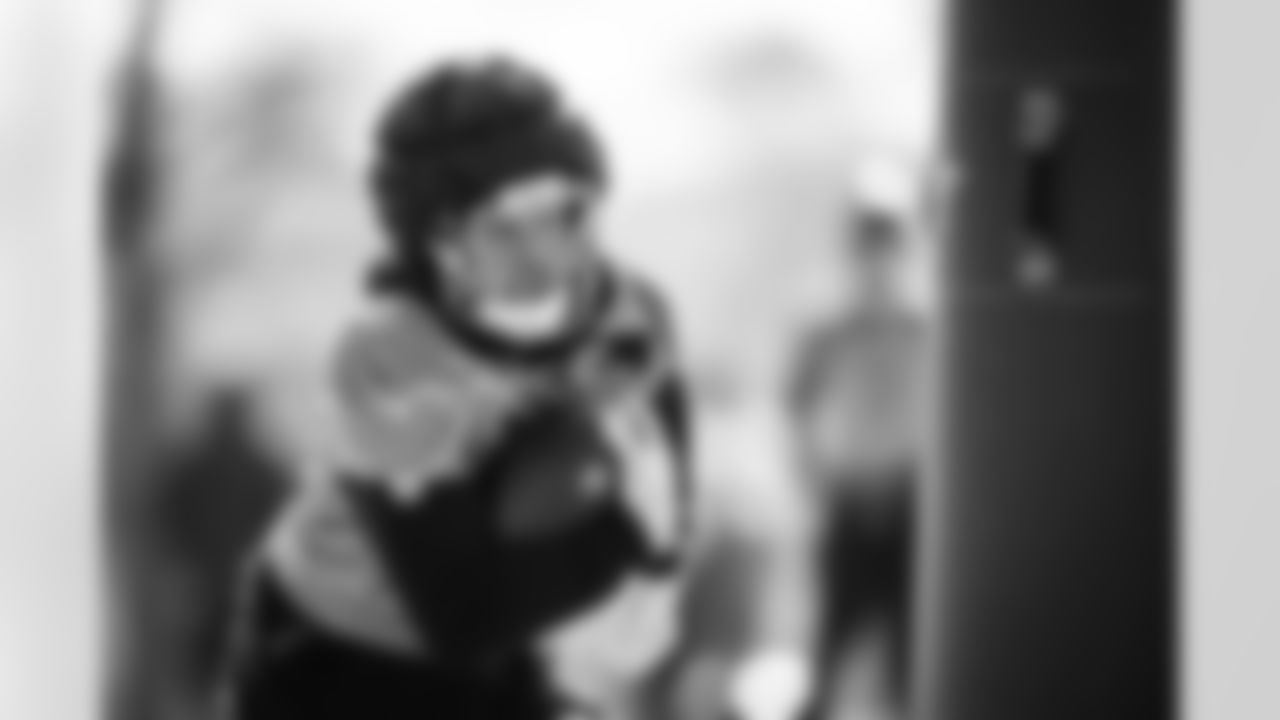 Tight end Joel Wilson #83 of the Tennessee Titans during practice at the Ascension Saint Thomas Sports Park on December 3, 2025 in Nashville, TN. Photo By Jessie Rogers/Tennessee Titans