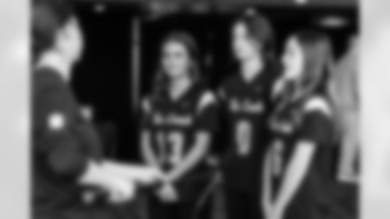 Tennessee Titans host a girls high school flag football media day at Nissan Stadium on February 18, 2026 in Nashville, TN. Photo By Jessie Rogers/Tennessee Titans