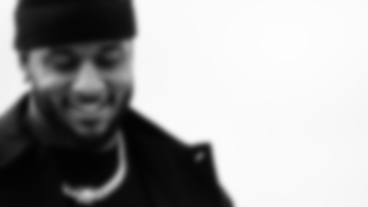 Safety Mike Brown #44 of the Tennessee Titans during the travel day at the Nashville International Airport on December 06, 2025 in Nashville, TN. Photo by Jessie Roger/Tennessee Titans