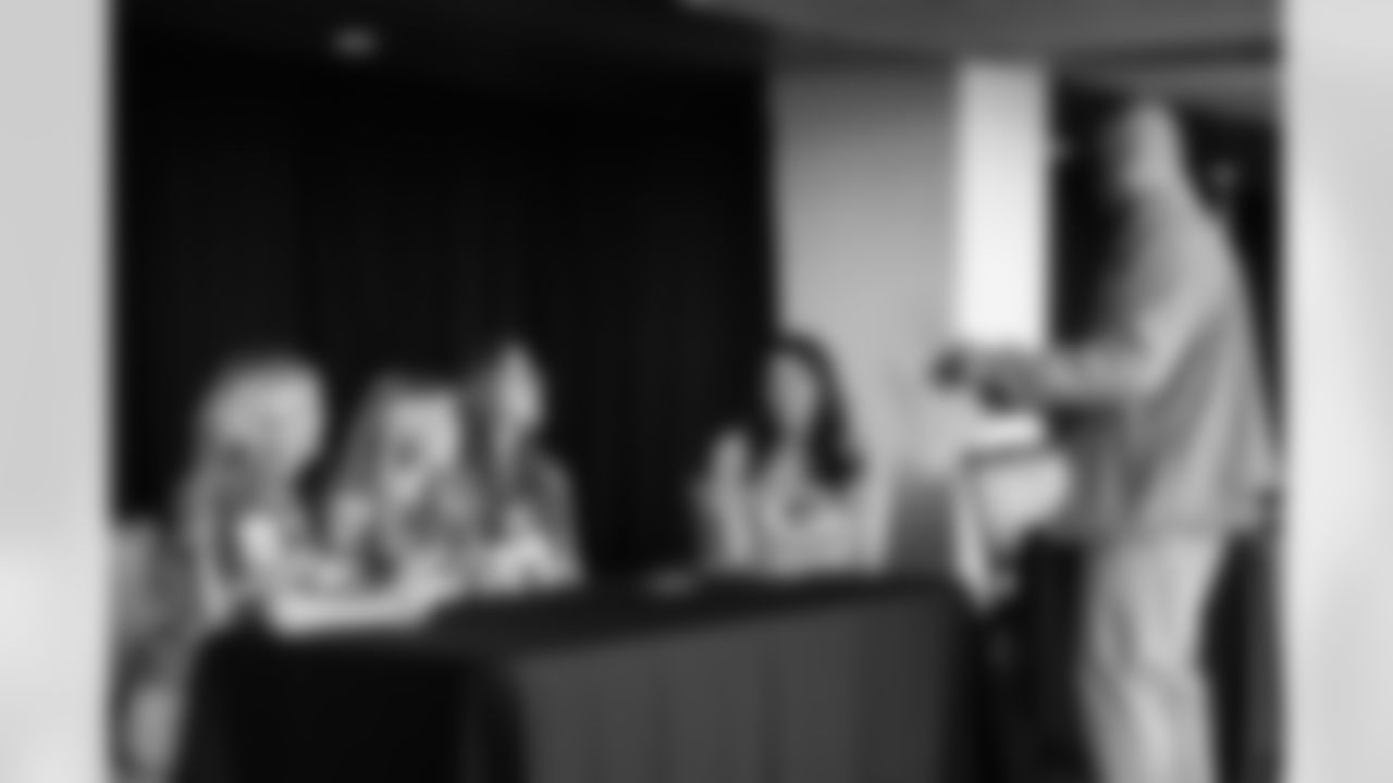 Tennessee Titans host a girls high school flag football media day at Nissan Stadium on February 18, 2026 in Nashville, TN. Photo By Jessie Rogers/Tennessee Titans