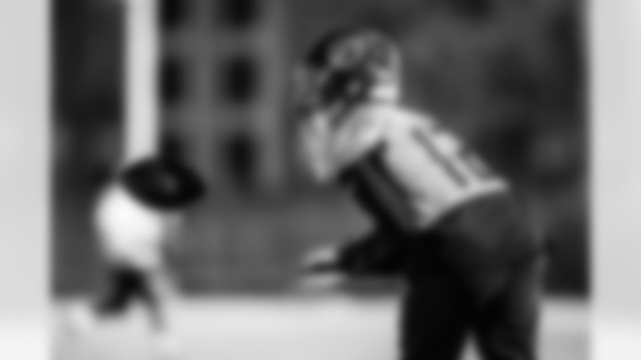 Wide receiver Mason Kinsey #12 of the Tennessee Titans during practice at the Ascension Saint Thomas Sports Park on January 1, 2026 in Nashville, TN. Photo By Jessie Rogers/Tennessee Titans