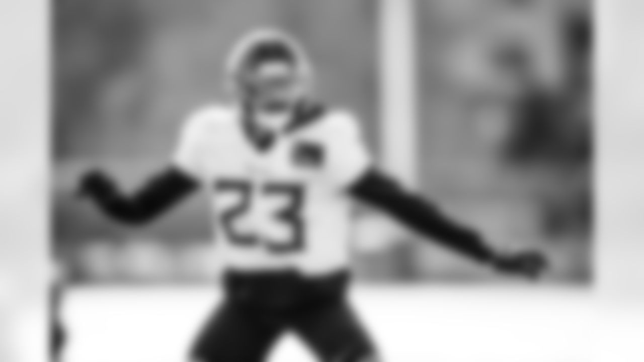 Safety Kevin Winston Jr. #23 of the Tennessee Titans during practice at the Ascension Saint Thomas Sports Park on November 13, 2025 in Nashville, TN. Photo By Donald Page/Tennessee Titans