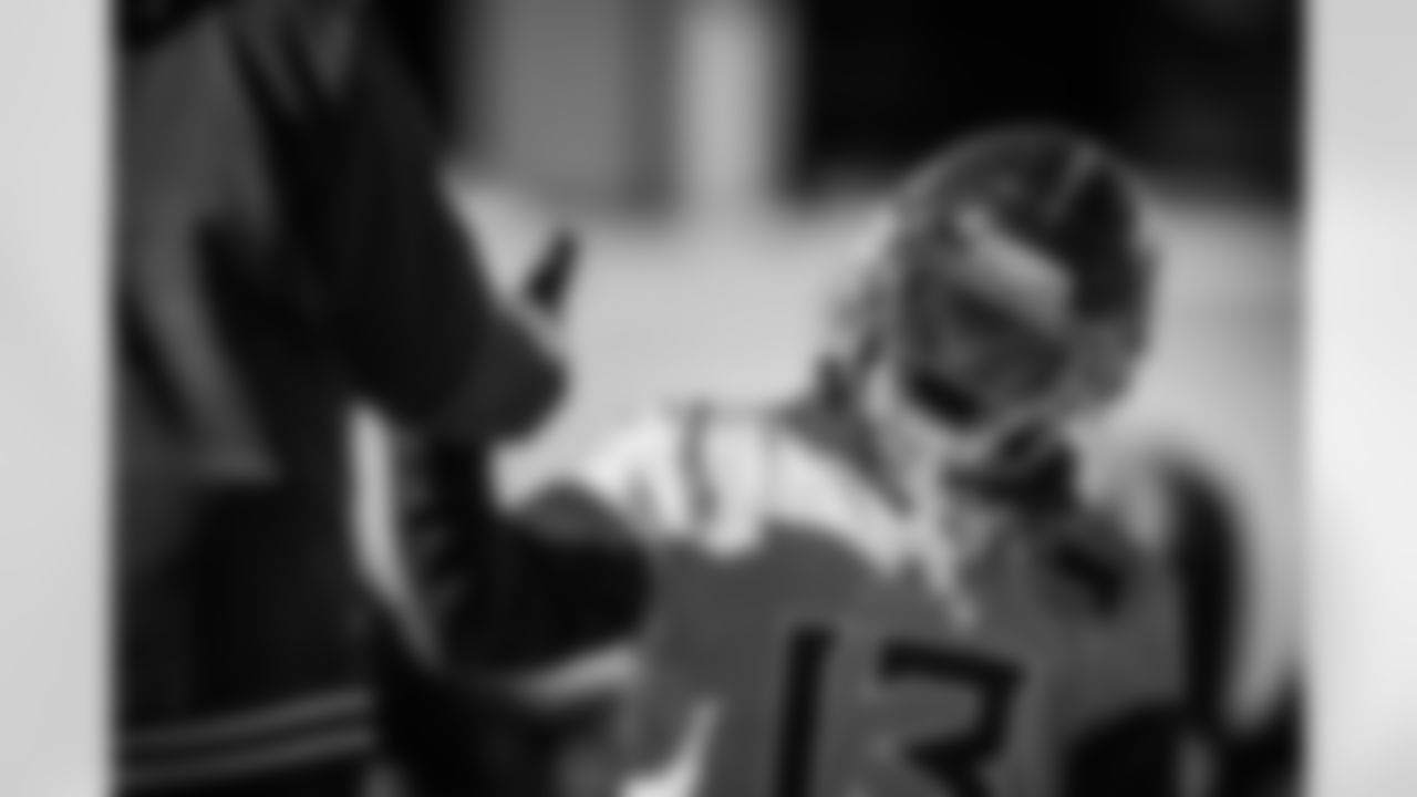 Wide receiver James Proche II #13 of the Tennessee Titans during practice at the Ascension Saint Thomas Sports Park on November 28, 2025 in Nashville, TN. Photo By Beau Brune/Tennessee Titans