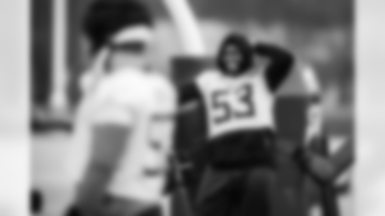 Outside linebacker Jihad Ward #53 of the Tennessee Titans during practice at the Ascension Saint Thomas Sports Park on December 24, 2025 in Nashville, TN. Photo By Beau Brune/Tennessee Titans