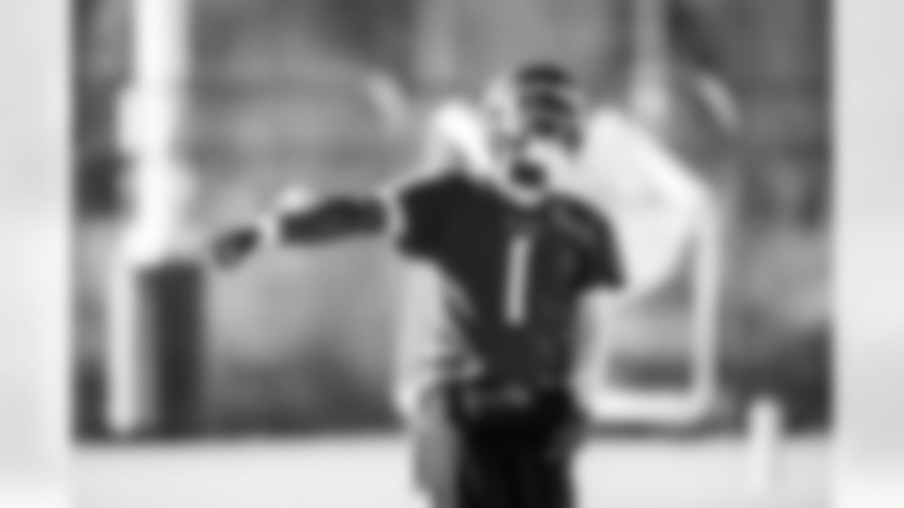 Quarterback Cam Ward #1 of the Tennessee Titans during practice at the Ascension Saint Thomas Sports Park on December 17, 2025 in Nashville, TN. Photo By Donald Page/Tennessee Titans