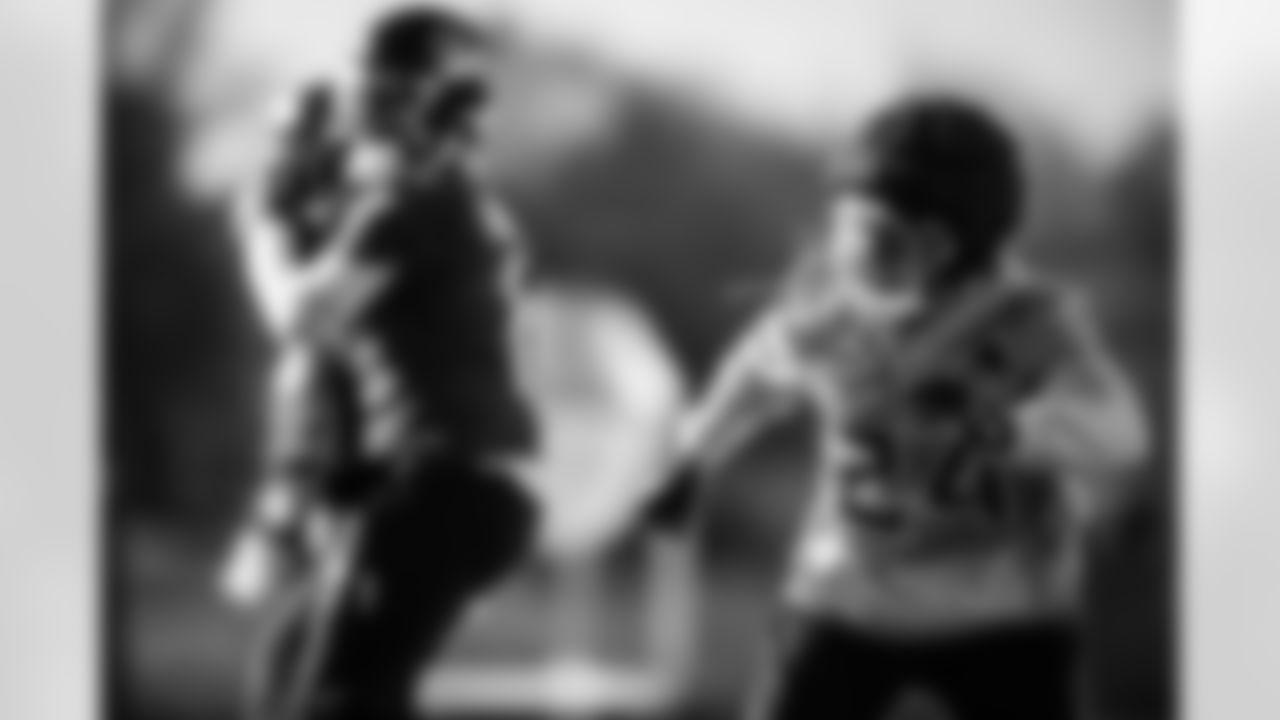 Running back Jordan Mims #24 of the Tennessee Titans during practice at the Ascension Saint Thomas Sports Park on December 3, 2025 in Nashville, TN. Photo By Jessie Rogers/Tennessee Titans