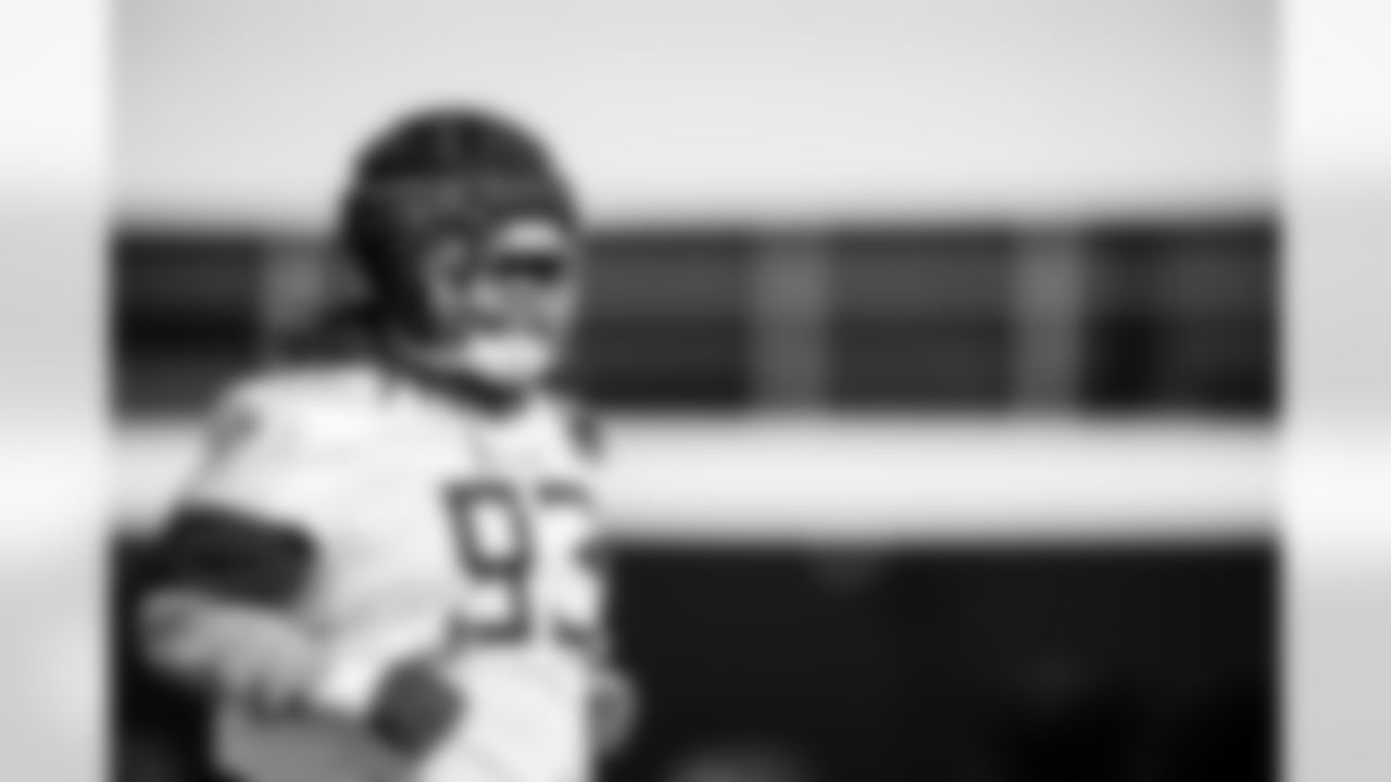 Defensive tackle T'Vondre Sweat #93 of the Tennessee Titans during practice at the Ascension Saint Thomas Sports Park on January 1, 2026 in Nashville, TN. Photo By Jessie Rogers/Tennessee Titans