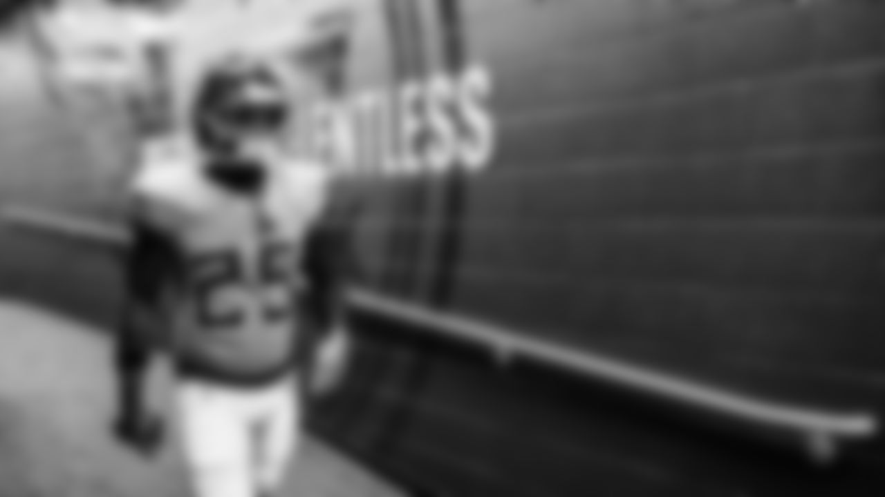 Safety Xavier Woods #25 of the Tennessee Titans during the game between the Tennessee Titans and the New England Patriots at Nissan Stadium on October 19, 2025 in Nashville, TN. Photo By Tennessee Titans