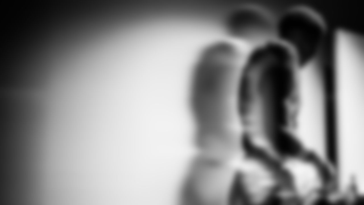 Wide receiver Chimere Dike #17 of the Tennessee Titans, Running back Julius Chestnut #36 of the Tennessee Titans before the game between the Tennessee Titans and the Jacksonville Jaguars at EverBank Stadium on January 04, 2026 in Jacksonville, FL. Photo By Jessie Rogers/Tennessee Titans