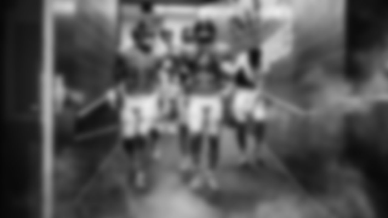 Defensive back Amani Hooker #37 of the Tennessee Titans and Safety Xavier Woods #25 of the Tennessee Titans during the game between the Tennessee Titans and the Jacksonville Jaguars at Nissan Stadium on November 30, 2025 in Nashville, TN. Photo By Beau Brune/Tennessee Titans