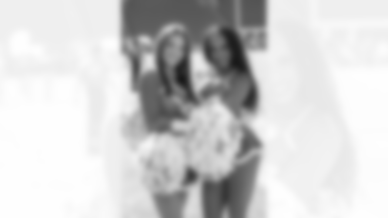 Cheerleaders Megan M. and Deja