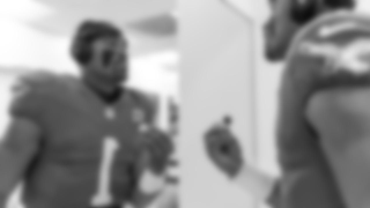 Jalen Hurts prepares for battle.