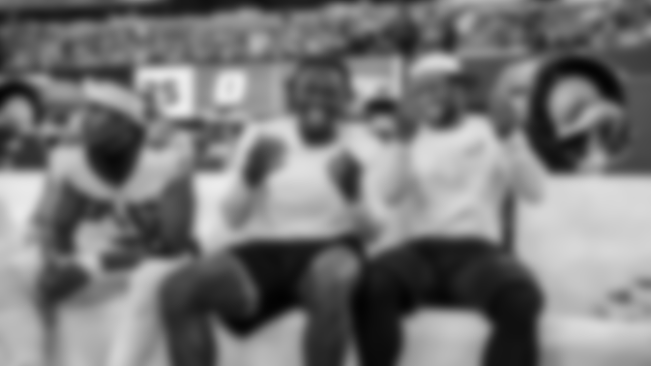 DB Tariq Castro-Fields, WR AJ Brown, and RB Saquon Barkley