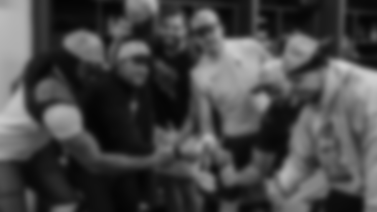 The tight ends celebrate!