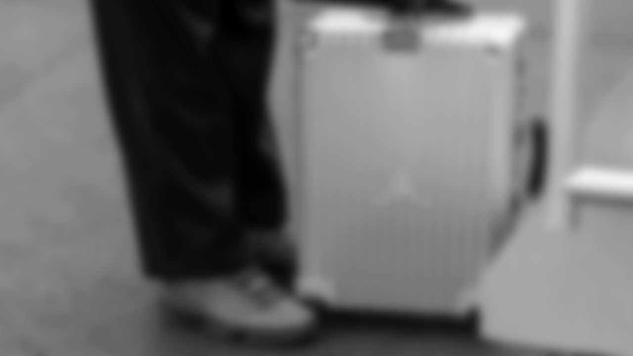 Check out Jalen Hurts' suitcase.