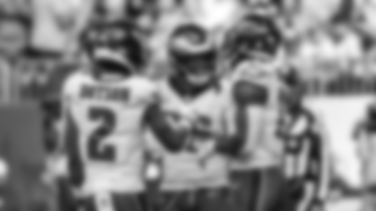 WR Jahan Dotson, RB Saquon Barkley, and WR A.J. Brown