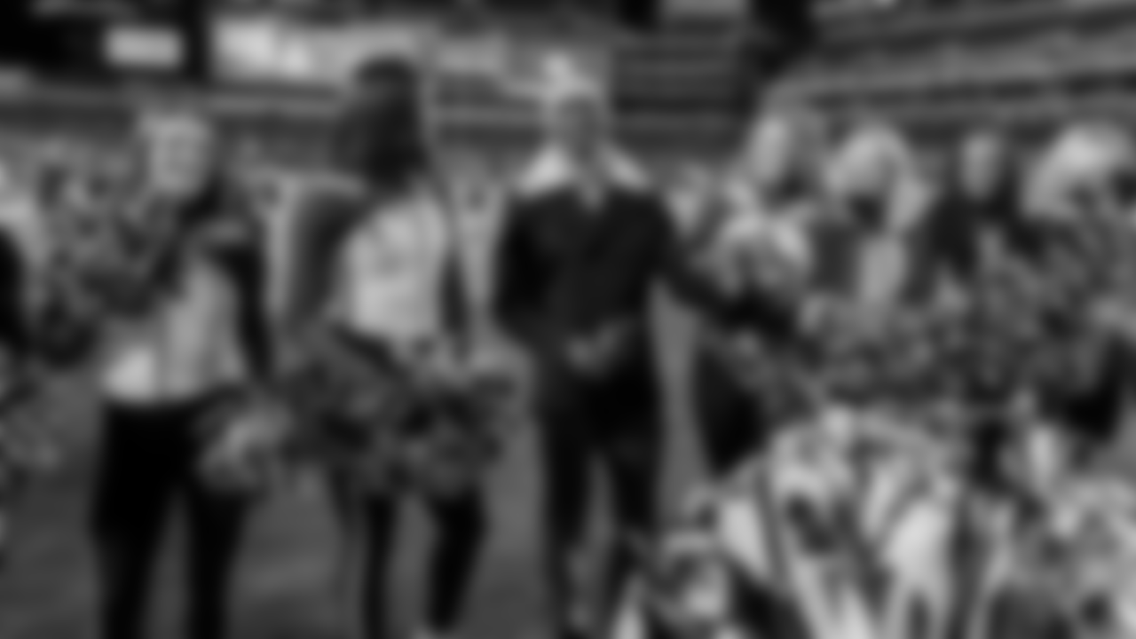 Cheerleaders With Sunday Night Football on NBC (Devin McCourty) for Football Night in America