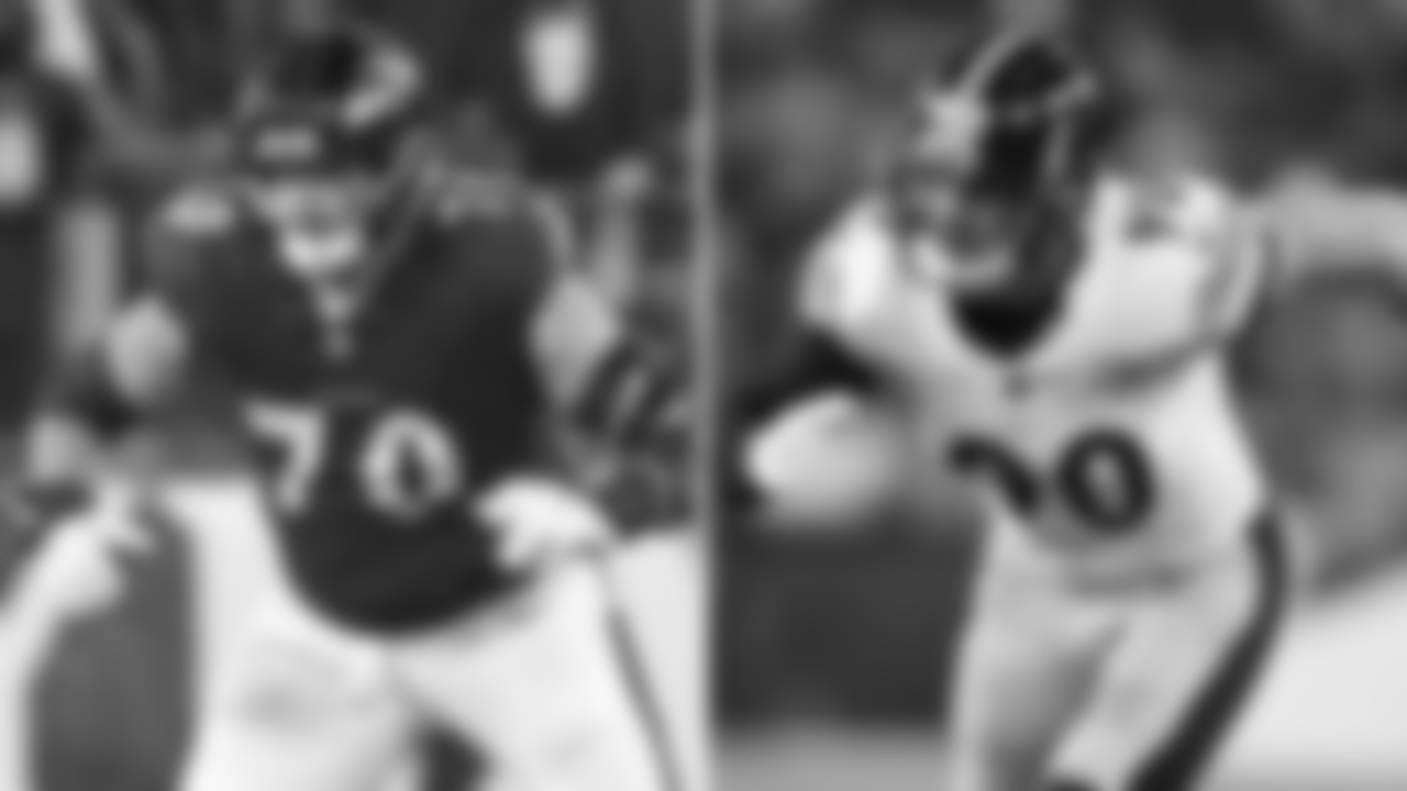RT Roger Rosengarten vs. Steelers DE T.J. Watt
Rosengarten made a name for himself by locking down Watt last season. Watt was kept out of the box score entirely in the Ravens' playoff win. Now Rosengarten has a chance to further establish himself in a rematch with one of the league's top defensive players.