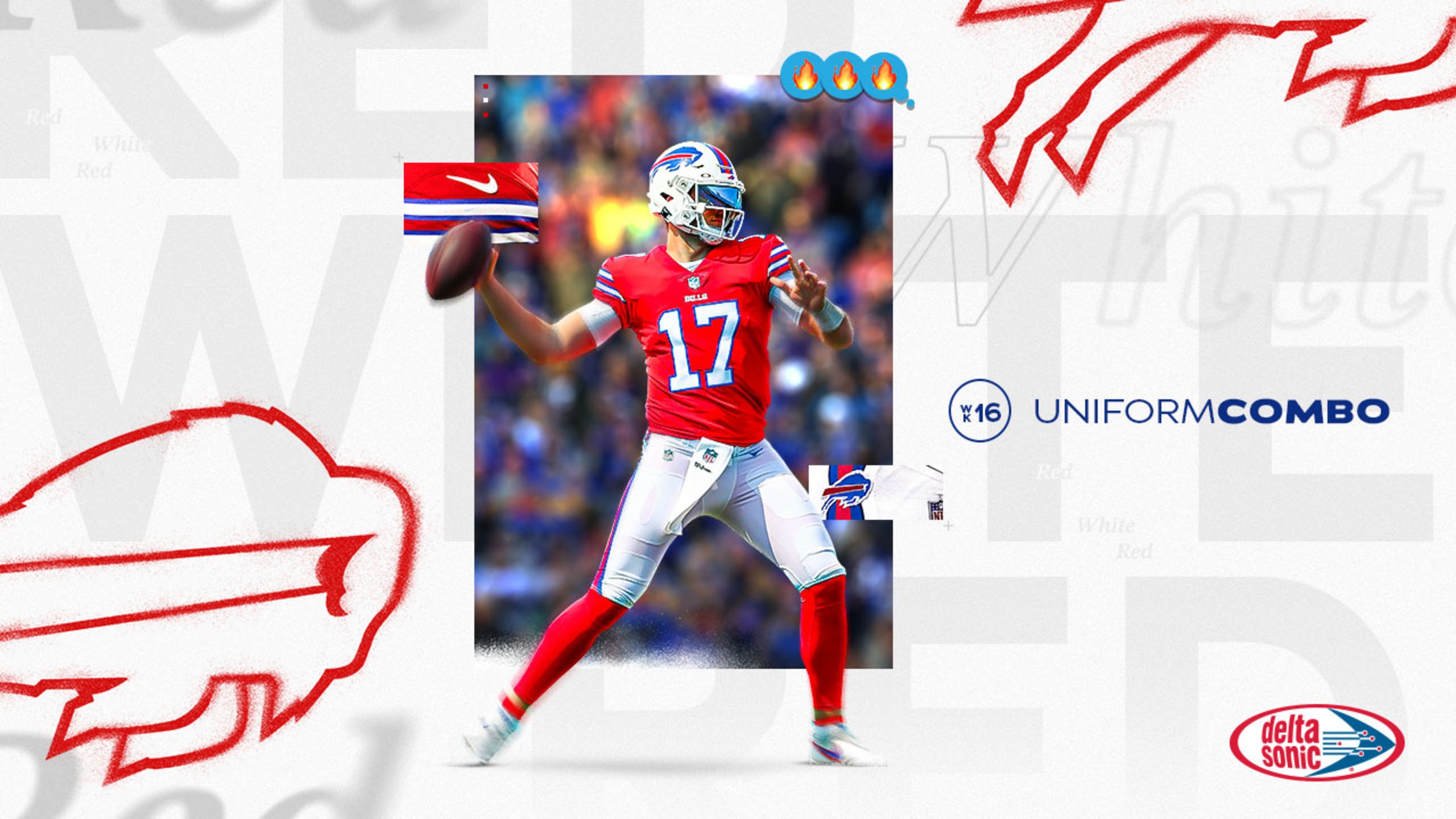 Buffalo Bills to wear red alternate jersey with white pants in Week 16