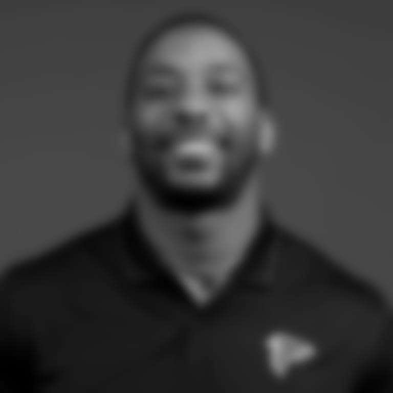 Atlanta Falcons assistant quarterbacks coach D.J. Williams poses for a headshot in Ticketmaster Studios at the Atlanta Falcons headquarters in Flowery Branch, Georgia, on Thursday, February 15, 2024. (Photo by Shanna Lockwood/Atlanta Falcons)