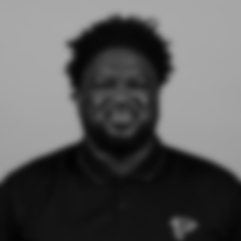 Atlanta Falcons defensive line coach Nate Ollie poses for a headshot in Flowery Branch, Georgia, on Wednesday, July 30, 2025. (Photo by Jay Bendlin/Atlanta Falcons)
