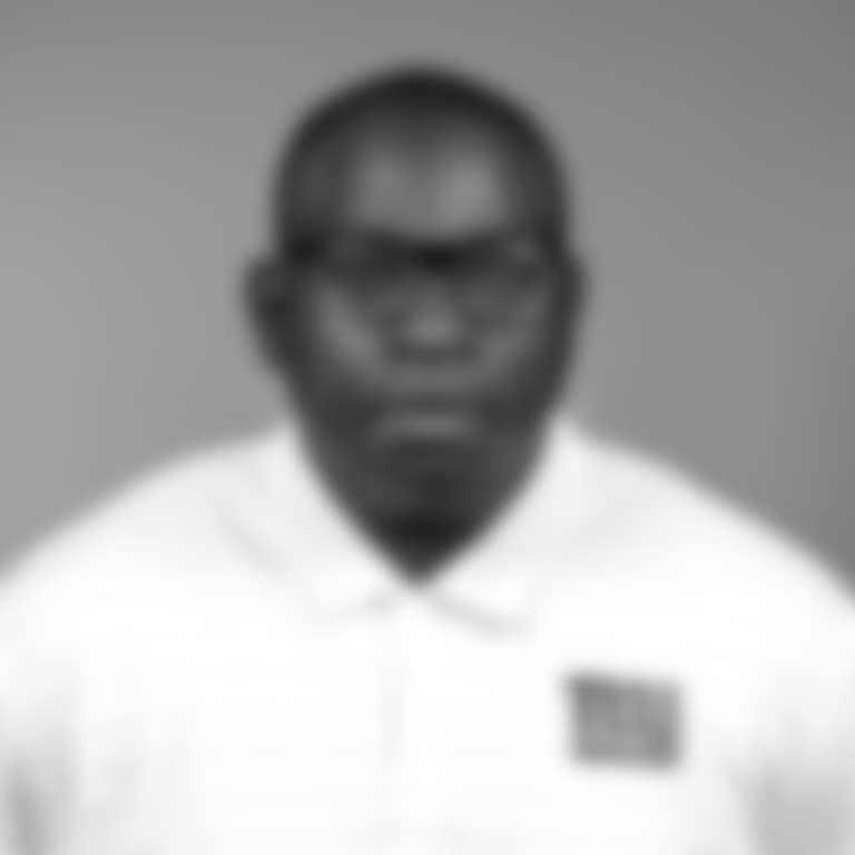 This is a 2025 photo of coach Stephen Thomas of the New York Giants NFL football team. This image reflects the New York Giants active roster as of June 17, 2025 when this image was taken. 
Evan Pinkus / New York Giants