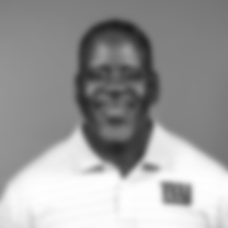 This is a 2025 photo of coach John Egorugwu of the New York Giants NFL football team. This image reflects the New York Giants active roster as of June 17, 2025 when this image was taken. 
Evan Pinkus / New York Giants
