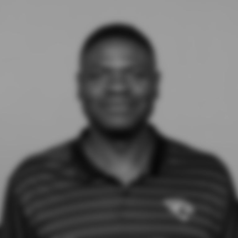 This is a 2025 photo of linebackers coach Tem Lukabu of the Jacksonville Jaguars NFL football team. This image reflects the Jacksonville Jaguars active roster as of Tuesday, February 11, 2025 when this image was taken.