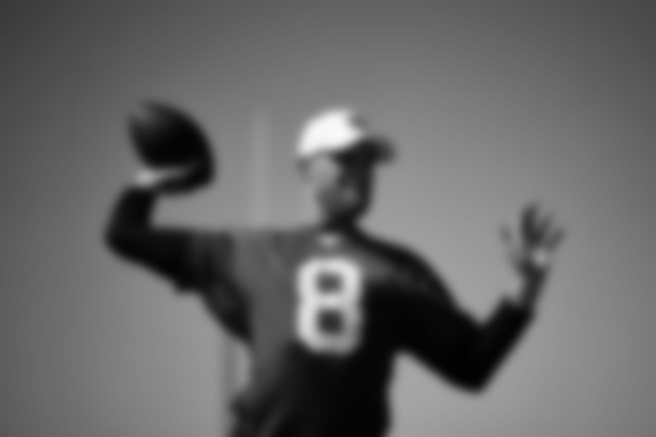 Las Vegas Raiders quarterback Kirk Cousins (8) at a workout during phase two of the offseason program at Intermountain Health Performance Center.