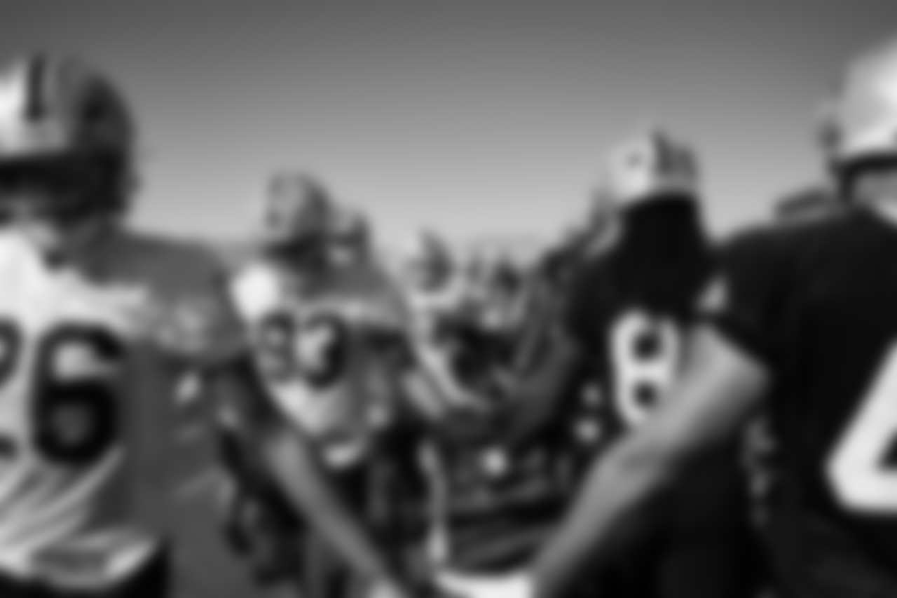 The Las Vegas Raiders during practice at Intermountain Health Performance Center.