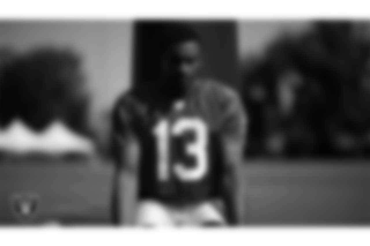 Las Vegas Raiders quarterback Anthony Brown Jr. (13) on the field for practice at 2024 season Training Camp.