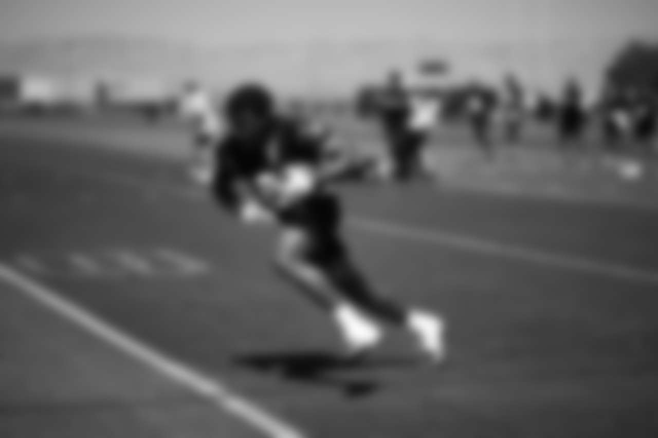 Las Vegas Raiders wide receiver Cory Rucker (82) at a workout during phase two of the offseason program at Intermountain Health Performance Center.