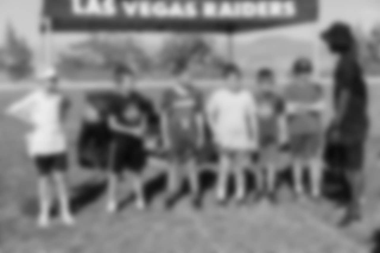 The Las Vegas Raiders held a Raiders Junior Training Camp at Hunsburger Elementary School.
