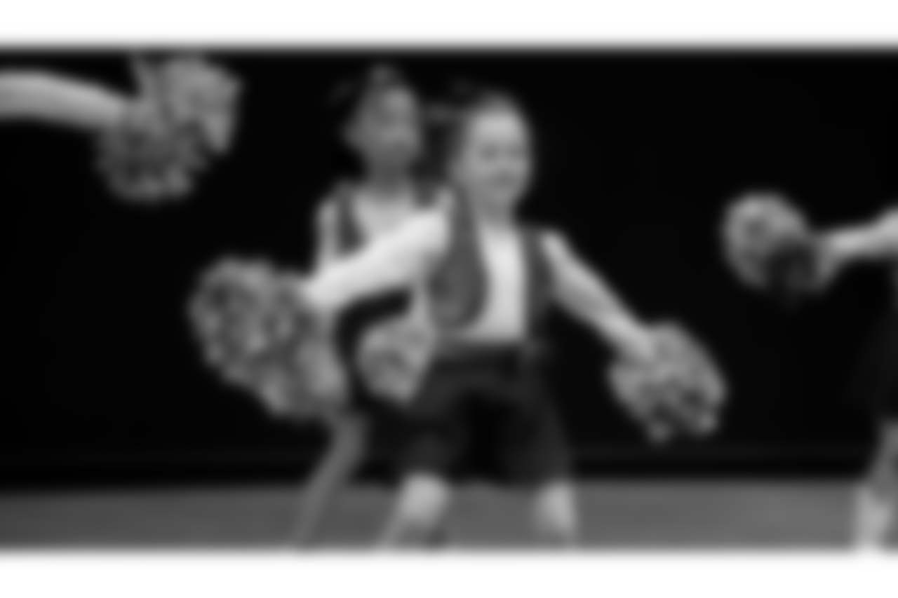 A Junior Raiderette during the Junior Raiderettes Showcase at The Studio.