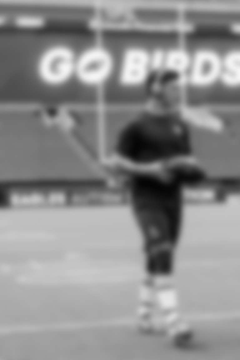 Quarterback Dillon Gabriel (5) before a preseason NFL football game between the Cleveland Browns and Philadelphia Eagles on August 16, 2025 at Lincoln Financial Field. The Browns won 22-13.