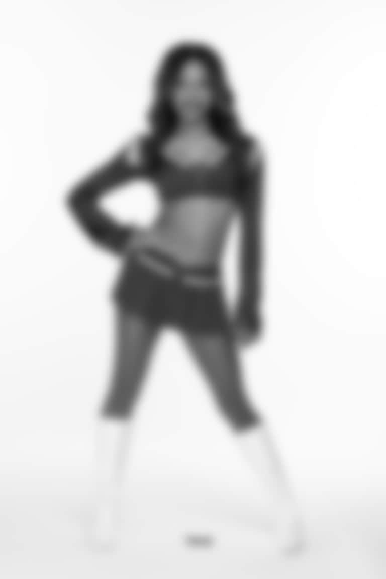 Hallie H. of the Los Angeles Rams Cheer Team, Saturday, June 7, 2025, in Woodland Hills, CA.