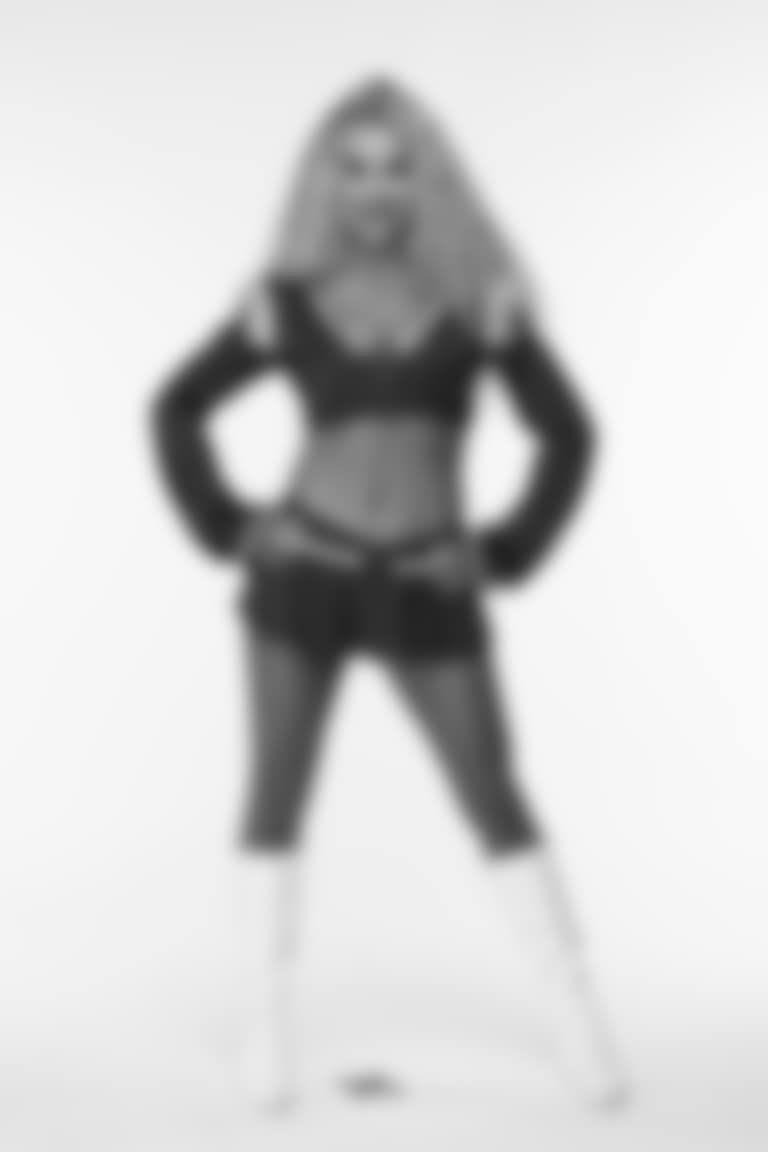 Elizabeth D. of the Los Angeles Rams Cheer Team, Saturday, June 7, 2025, in Woodland Hills, CA.