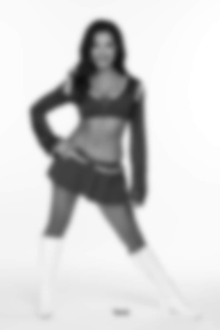 Lily L. of the Los Angeles Rams Cheer Team, Saturday, June 7, 2025, in Woodland Hills, CA.