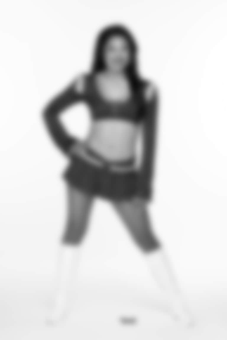 Kailey T. of the Los Angeles Rams Cheer Team, Saturday, June 7, 2025, in Woodland Hills, CA.