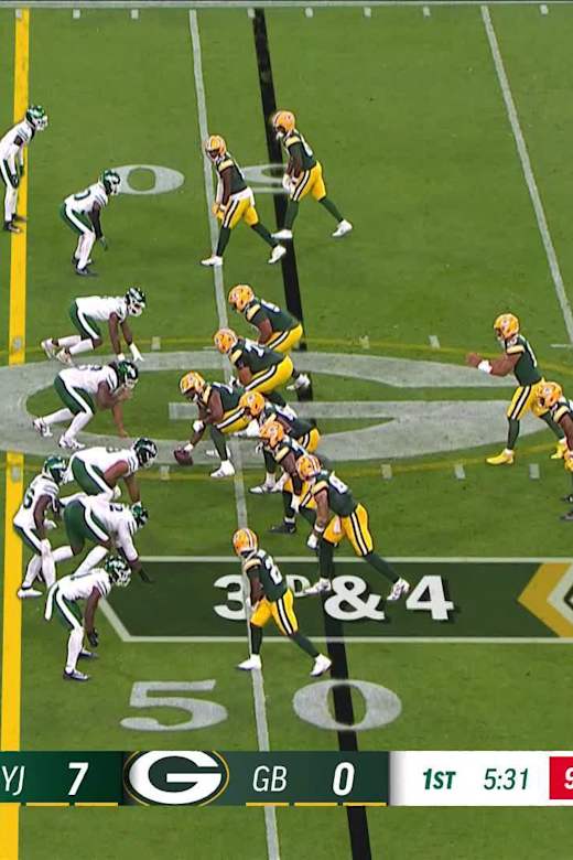Jets-Packers Highlight | Jay Tufele Sacks Jordan Love on Third Down