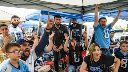 image: News Huddle Up America: At Tennessee Titans Games, the Fiercest Tailgaters Are Kurds Thumbnail