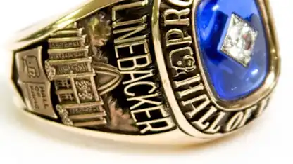 image: Andre Tippett's Hall of Fame ring presentation
