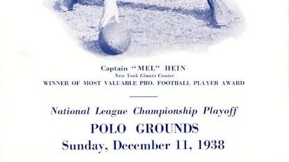 image: News Program Cover from 1938 NFL Championship