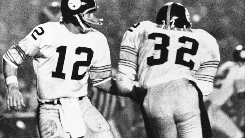 image: Terry Bradsaw Franco Harris 1975