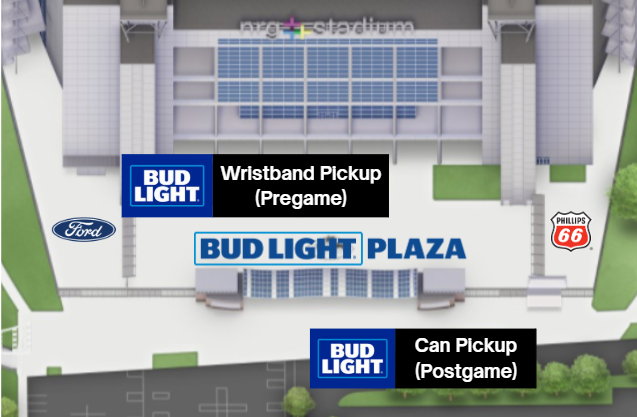 Bud Light Plaza Map
