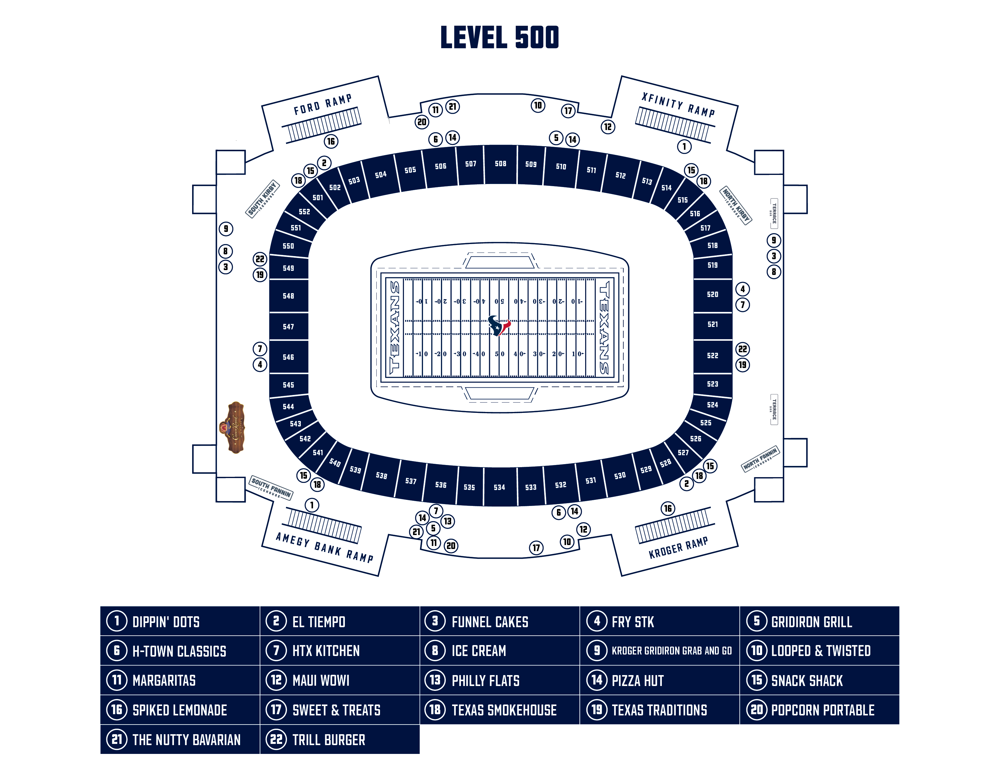 Houston Texans Interactive Seating Chart with Seat Views